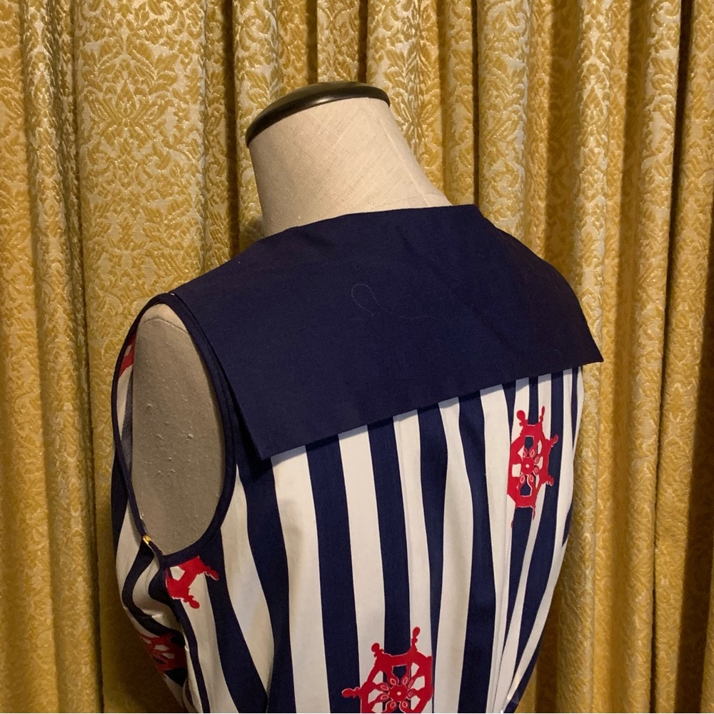 Vintage Cotton Nautical Dress - Picture 3 of 4